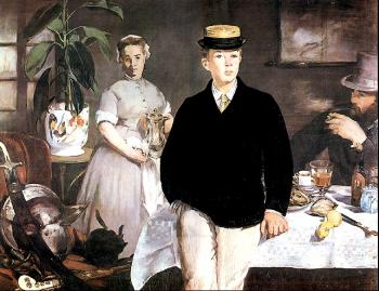 Edouard Manet : Breakfast in the Studio (the Black Jacket)